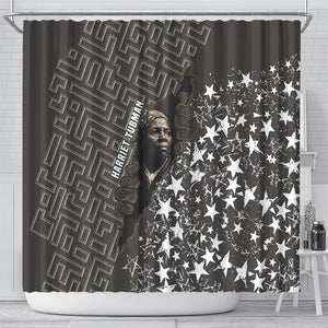 Harriet Tubman Underground Railroad Shower Curtain Fearless In The Dark - Civil Rights Hero Vintage Art