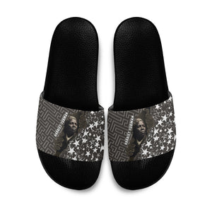 Harriet Tubman Underground Railroad Slide Sandals Fearless In The Dark - Civil Rights Hero Vintage Art