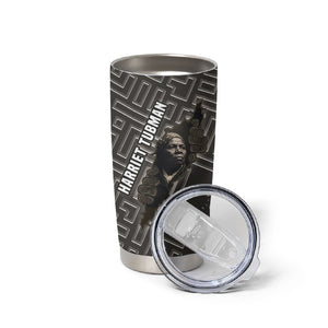 Harriet Tubman Underground Railroad Tumbler Cup Fearless In The Dark - Civil Rights Hero Vintage Art