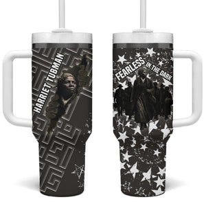 Harriet Tubman Underground Railroad Tumbler With Handle Fearless In The Dark - Civil Rights Hero Vintage Art