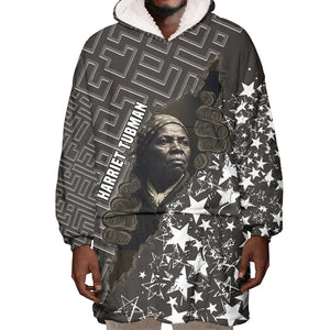 Harriet Tubman Underground Railroad Wearable Blanket Hoodie Fearless In The Dark - Civil Rights Hero Vintage Art