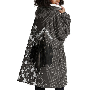 Harriet Tubman Underground Railroad Wearable Blanket Hoodie Fearless In The Dark - Civil Rights Hero Vintage Art