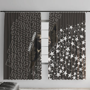 Harriet Tubman Underground Railroad Window Curtain Fearless In The Dark - Civil Rights Hero Vintage Art