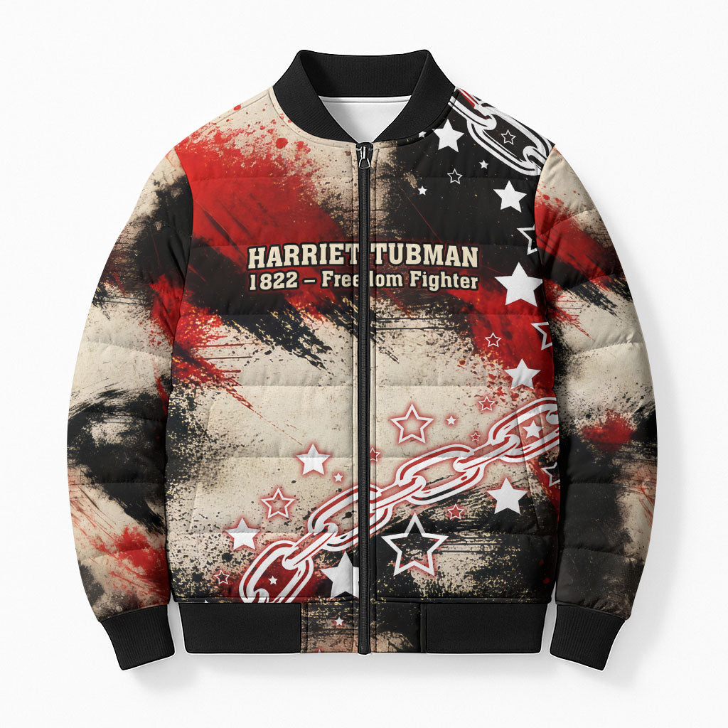 Freedom Fighter Harriet Tubman Bomber Puffer Jacket Freedom Was The Destination 1822
