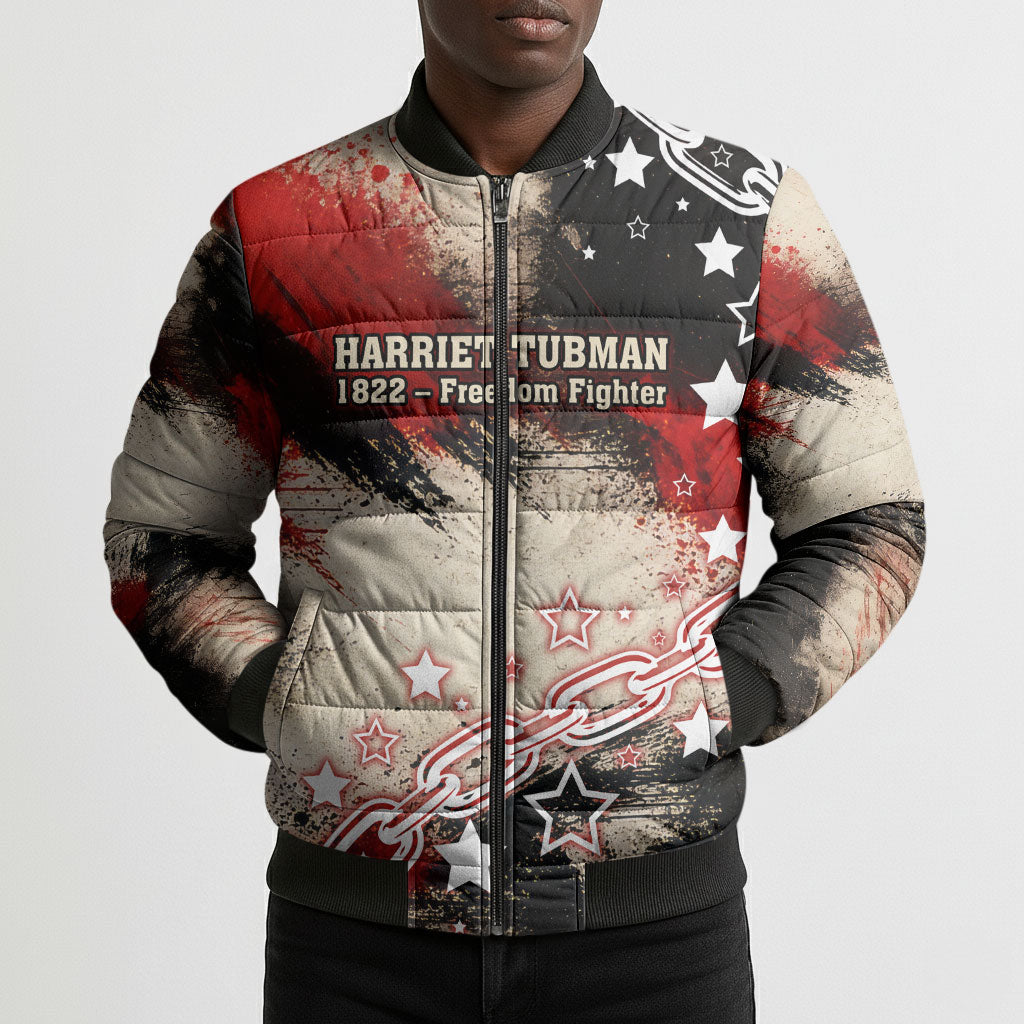 Freedom Fighter Harriet Tubman Bomber Puffer Jacket Freedom Was The Destination 1822