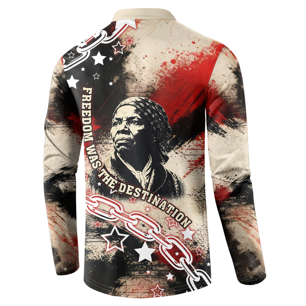 Freedom Fighter Harriet Tubman Button Sweatshirt Freedom Was The Destination 1822
