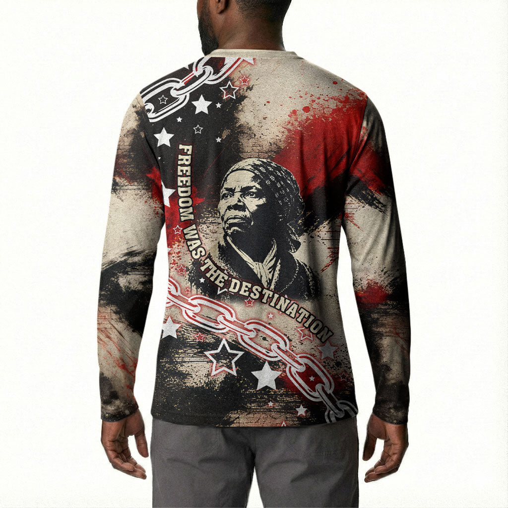Freedom Fighter Harriet Tubman Button Sweatshirt Freedom Was The Destination 1822