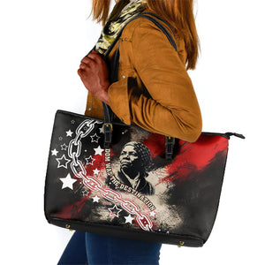 Freedom Fighter Harriet Tubman Leather Tote Bag Freedom Was The Destination 1822