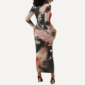 Freedom Fighter Harriet Tubman Long Sleeve Bodycon Dress Freedom Was The Destination 1822