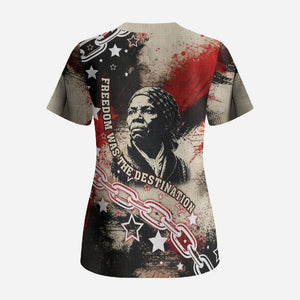 Freedom Fighter Harriet Tubman Scrub Top Freedom Was The Destination 1822
