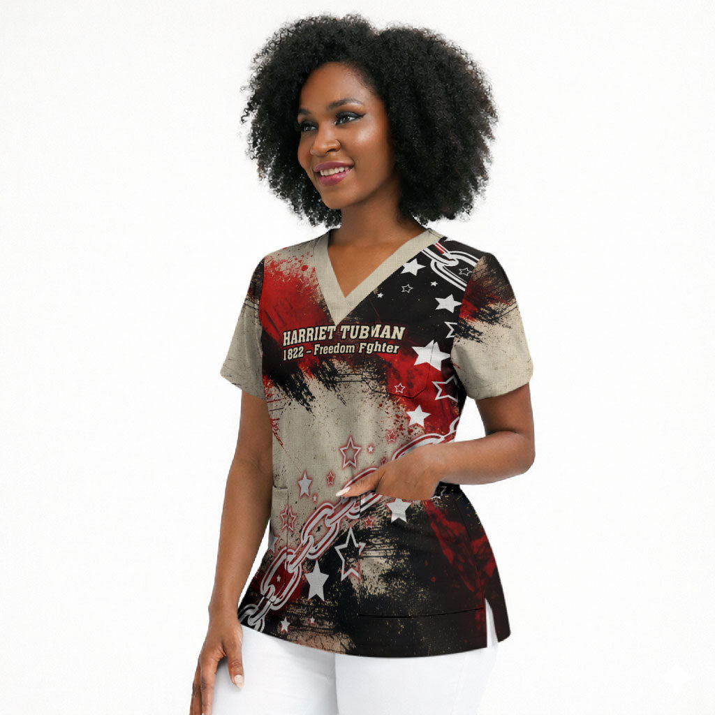 Freedom Fighter Harriet Tubman Scrub Top Freedom Was The Destination 1822