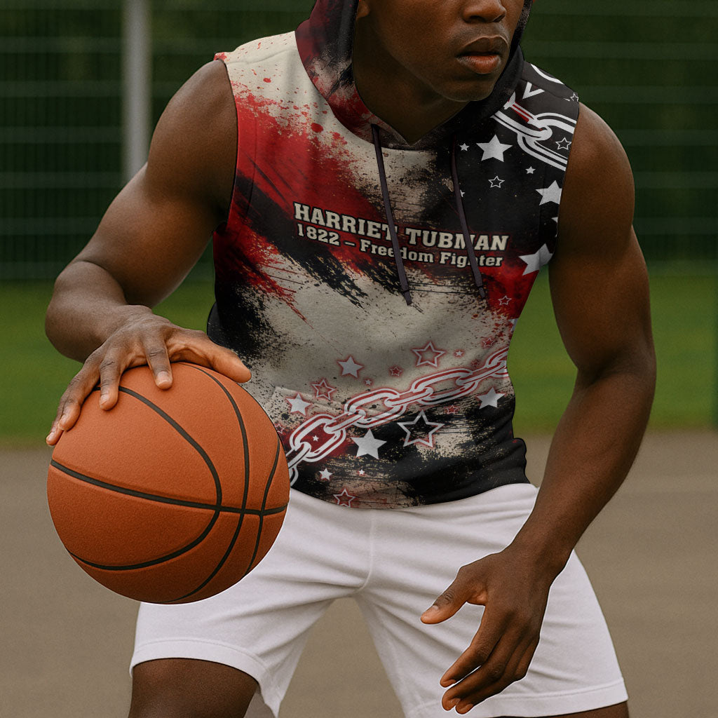 Freedom Fighter Harriet Tubman Sleeveless Hoodie Freedom Was The Destination 1822