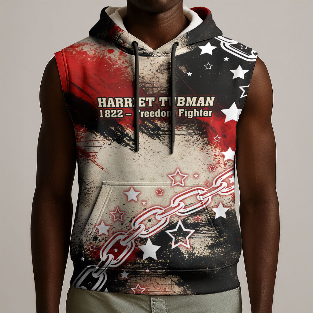 Freedom Fighter Harriet Tubman Sleeveless Hoodie Freedom Was The Destination 1822