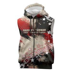 Freedom Fighter Harriet Tubman Sleeveless Zip Hoodie Freedom Was The Destination 1822