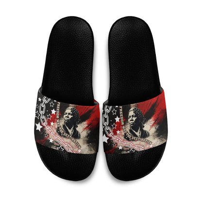 Freedom Fighter Harriet Tubman Slide Sandals Freedom Was The Destination 1822