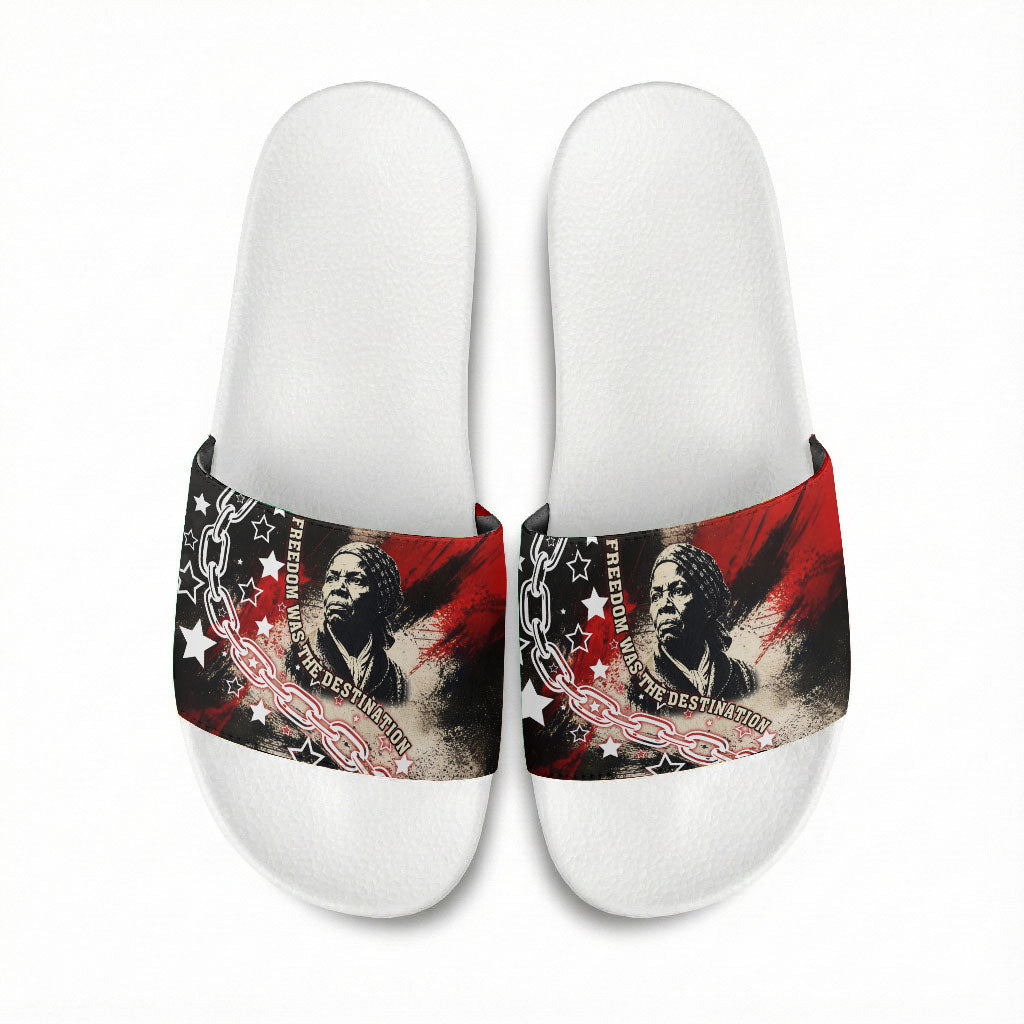 Freedom Fighter Harriet Tubman Slide Sandals Freedom Was The Destination 1822