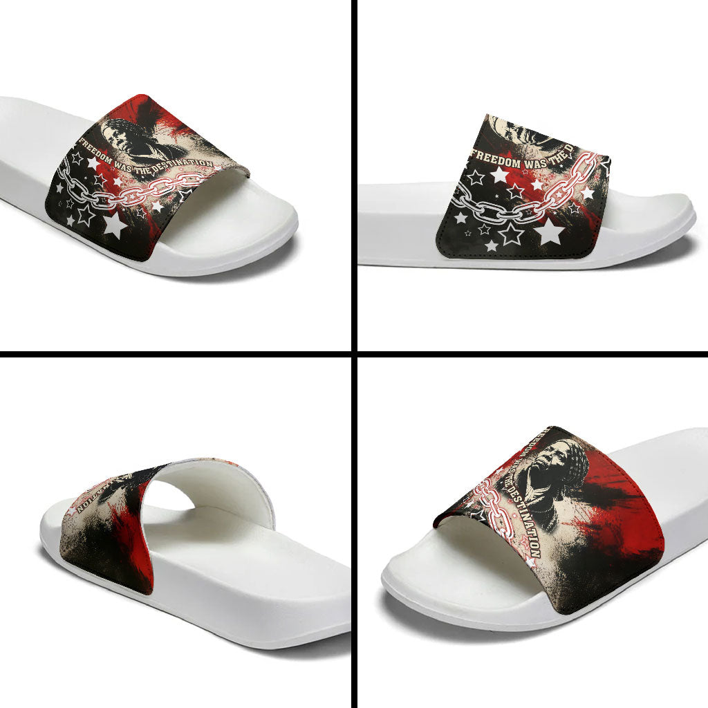 Freedom Fighter Harriet Tubman Slide Sandals Freedom Was The Destination 1822