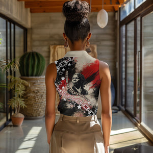Freedom Fighter Harriet Tubman Women Sleeveless Polo Shirt Freedom Was The Destination 1822