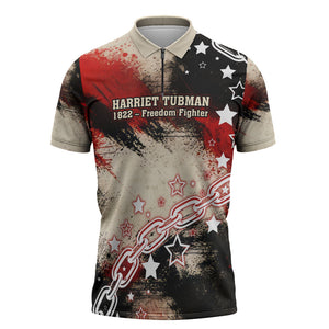 Freedom Fighter Harriet Tubman Zipper Polo Shirt Freedom Was The Destination 1822