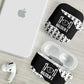 Malcolm X 101 Years Of Resistance AirPods Case Civil Rights Leader Portrait - Monochrome X Pattern