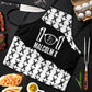 Malcolm X 101 Years Of Resistance Apron Civil Rights Leader Portrait - Monochrome X Pattern