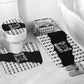Malcolm X 101 Years Of Resistance Bathroom Set Civil Rights Leader Portrait - Monochrome X Pattern