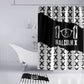 Malcolm X 101 Years Of Resistance Bathroom Set Civil Rights Leader Portrait - Monochrome X Pattern