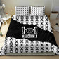 Malcolm X 101 Years Of Resistance Bedding Set Civil Rights Leader Portrait - Monochrome X Pattern
