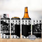 Malcolm X 101 Years Of Resistance 4 in 1 Can Cooler Tumbler Civil Rights Leader Portrait - Monochrome X Pattern