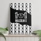 Malcolm X 101 Years Of Resistance Canvas Wall Art Civil Rights Leader Portrait - Monochrome X Pattern