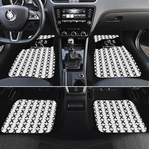 Malcolm X 101 Years Of Resistance Car Mats Civil Rights Leader Portrait - Monochrome X Pattern