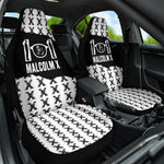 Malcolm X 101 Years Of Resistance Car Seat Cover Civil Rights Leader Portrait - Monochrome X Pattern