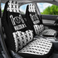 Malcolm X 101 Years Of Resistance Car Seat Cover Civil Rights Leader Portrait - Monochrome X Pattern