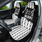 Malcolm X 101 Years Of Resistance Car Seat Cover Civil Rights Leader Portrait - Monochrome X Pattern