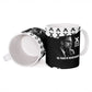 Malcolm X 101 Years Of Resistance Ceramic Mug Civil Rights Leader Portrait - Monochrome X Pattern