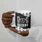 Malcolm X 101 Years Of Resistance Ceramic Mug Civil Rights Leader Portrait - Monochrome X Pattern
