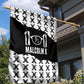 Malcolm X 101 Years Of Resistance Garden Flag Civil Rights Leader Portrait - Monochrome X Pattern