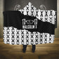 Malcolm X 101 Years Of Resistance Hooded Blanket Civil Rights Leader Portrait - Monochrome X Pattern