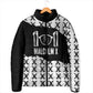Malcolm X 101 Years Of Resistance Padded Jacket Civil Rights Leader Portrait - Monochrome X Pattern