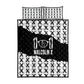 Malcolm X 101 Years Of Resistance Quilt Bed Set Civil Rights Leader Portrait - Monochrome X Pattern