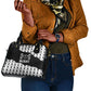 Malcolm X 101 Years Of Resistance Shoulder Handbag Civil Rights Leader Portrait - Monochrome X Pattern