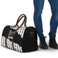 Malcolm X 101 Years Of Resistance Travel Bag Civil Rights Leader Portrait - Monochrome X Pattern
