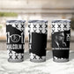 Malcolm X 101 Years Of Resistance Tumbler Cup Civil Rights Leader Portrait - Monochrome X Pattern