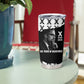 Malcolm X 101 Years Of Resistance Tumbler Cup Civil Rights Leader Portrait - Monochrome X Pattern
