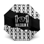 Malcolm X 101 Years Of Resistance Umbrella Civil Rights Leader Portrait - Monochrome X Pattern