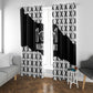Malcolm X 101 Years Of Resistance Window Curtain Civil Rights Leader Portrait - Monochrome X Pattern