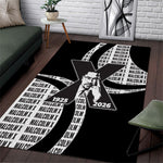 Malcolm X Legacy 1925-2026 Area Rug African American Heritage - Iconic Portrait Silhouette
