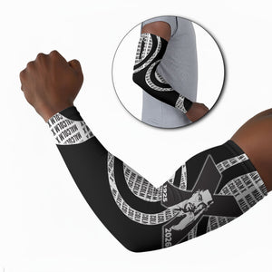 Malcolm X Legacy 1925-2026 Arm Sleeves African American Heritage - Iconic Portrait Silhouette