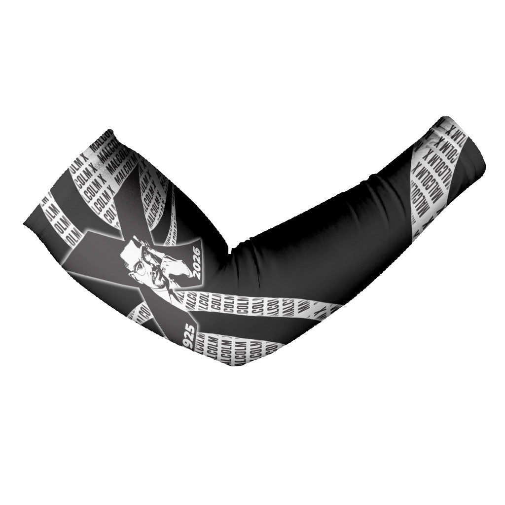 Malcolm X Legacy 1925-2026 Arm Sleeves African American Heritage - Iconic Portrait Silhouette