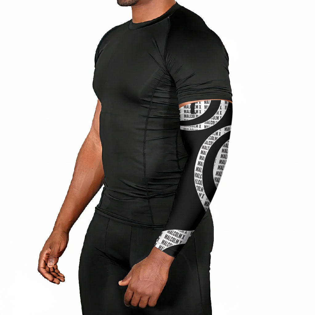 Malcolm X Legacy 1925-2026 Arm Sleeves African American Heritage - Iconic Portrait Silhouette